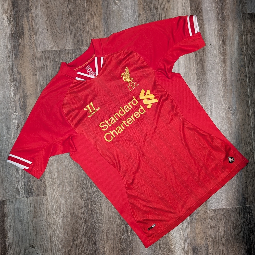 Liverpool 13/14 Warrior Home Kit Soccer Jersey Football Shirt Gerrard Suarez